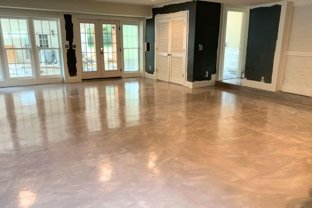 marble coat flooring resurfacing project